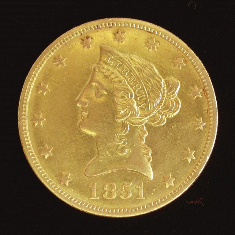 アンティークコイン 金貨 1851-O $20 Gold Liberty AU55 NGC 945325-13