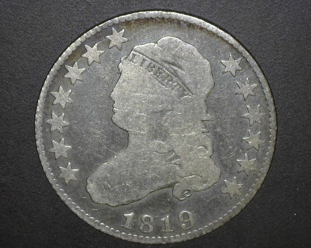 1819 Capped Bust Quarter Dollar 25c VG9 – Millers Mint