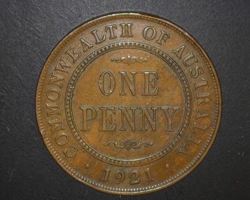 Australia, 1921 Penny EF45 KM23 – Millers Mint