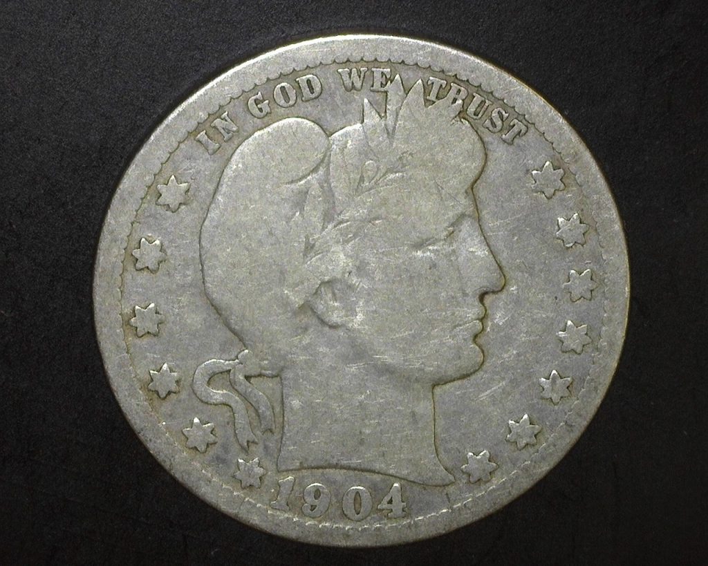 1904-O Barber Quarter Dollar 25c VG8 – Millers Mint